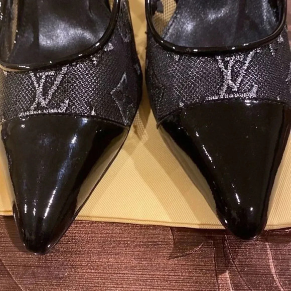 Beautiful luxury mesh letter print women heels - Picture 6 of 8